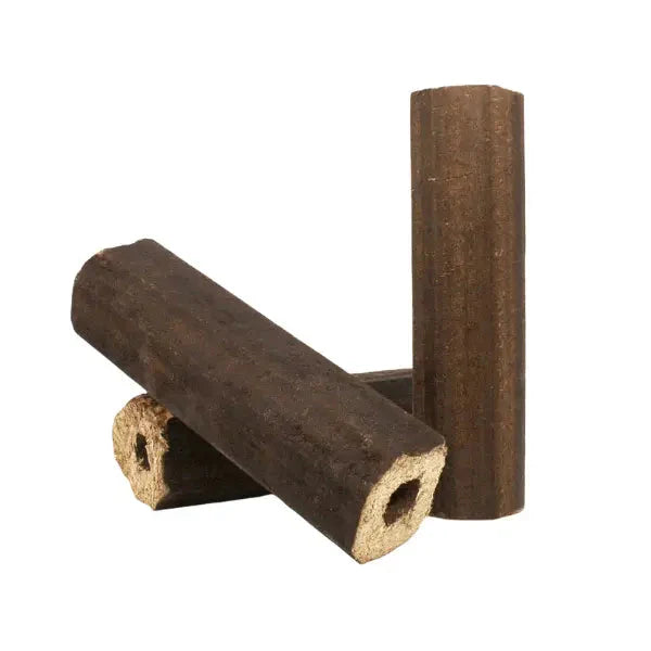 Heizfuxx PiniKay Octagon Holzbriketts – 960 kg (96×10 kg), Hartholz, achteckig mit Loch, ≥ 4,8 kWh/kg